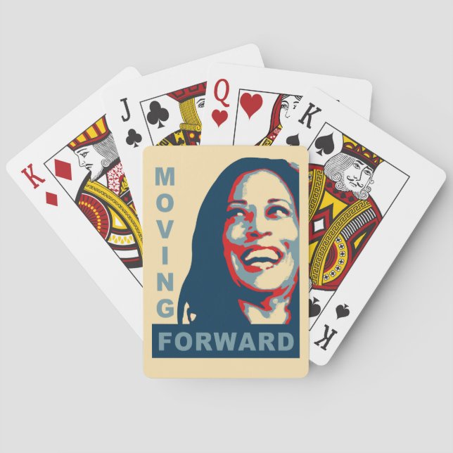 MOVING FOWARD KAMALA HARRIS 2024 POKER CARDS (Back)