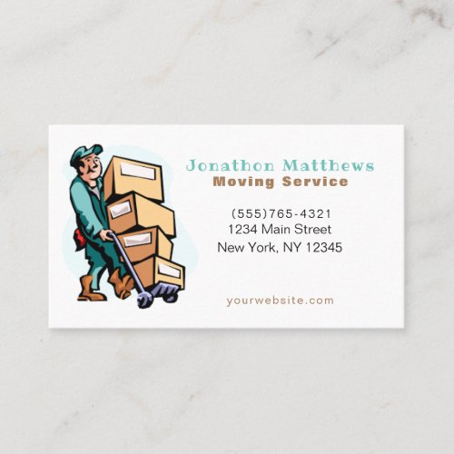 Moving Guy Company Service Business Card