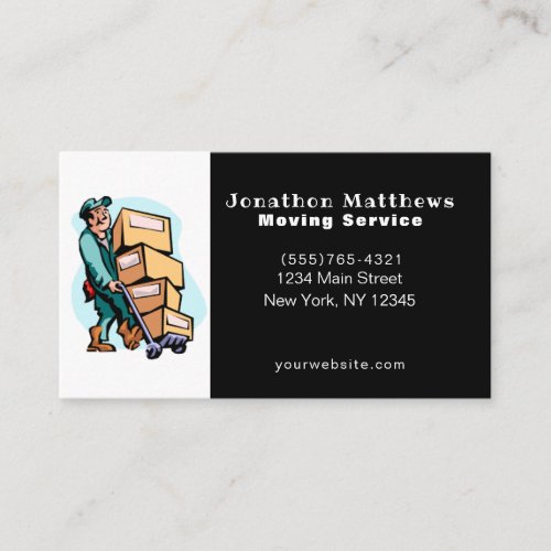 Moving Guy Company Service Business Card