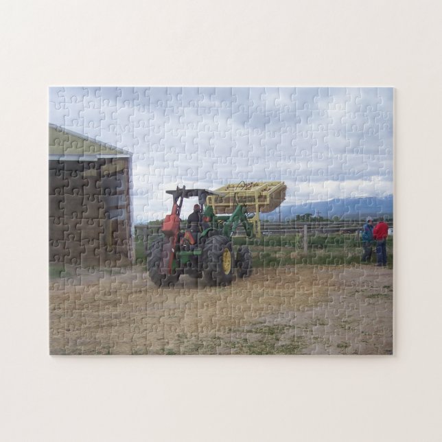 Moving Hay on the Ranch Jigsaw Puzzle (Horizontal)