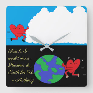 Moving Heaven and Earth: Square Wall Clock