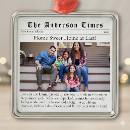 Moving Home First Christmas New House Metal Ornament