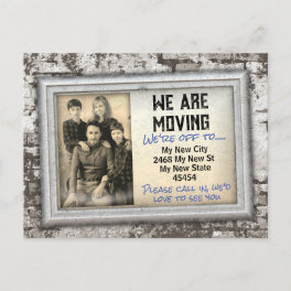 Moving House, Your photo in old frame, fun Postcard