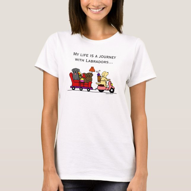 Moving Labradors T-Shirt (Front)