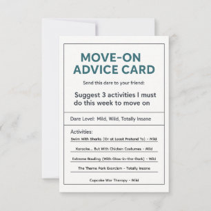 Moving On Action RSVP Card