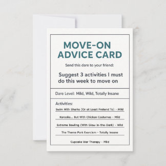Moving On Action RSVP Card