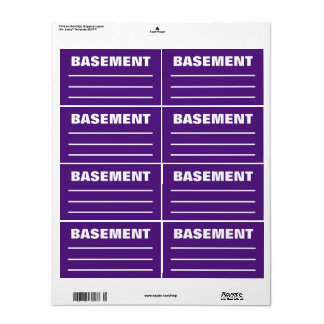 Moving Packing Organizing Labels -  Basement