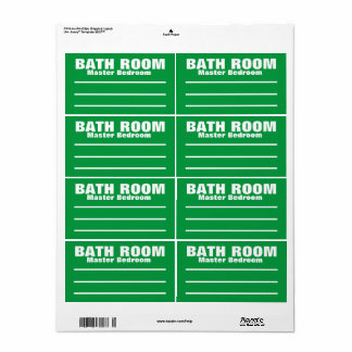 Moving Packing Organizing Labels - Bathroom