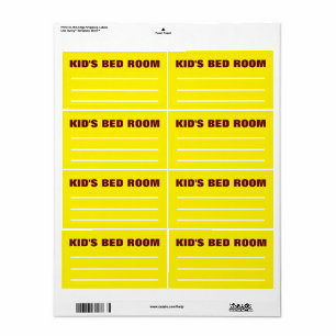 Moving Packing Organizing Labels - Child Bedroom