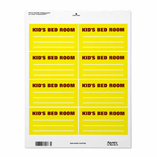 Moving Packing Organizing Labels - Child Bedroom