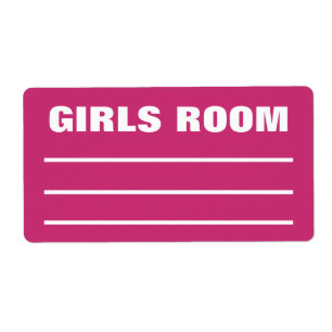 Moving Packing Organizing Labels - Girls Bedroom