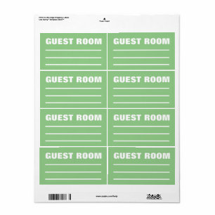 Moving Packing Organizing Labels - Guest Bedroom