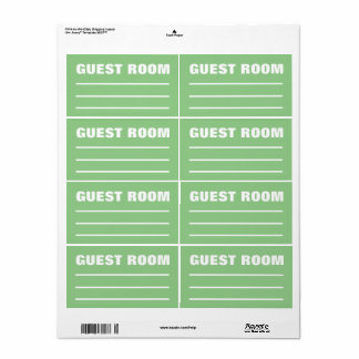 Moving Packing Organizing Labels -  Guest Bedroom