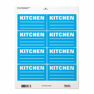 Moving Packing Organizing Labels - Kitchen