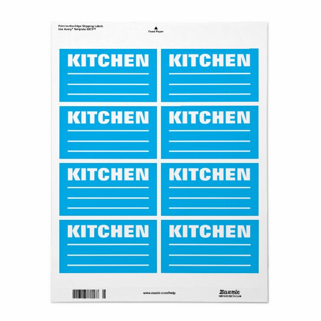 Moving Packing Organizing Labels - Kitchen (Full Sheet)