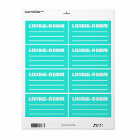Moving Packing Organizing Labels - Living Rooms