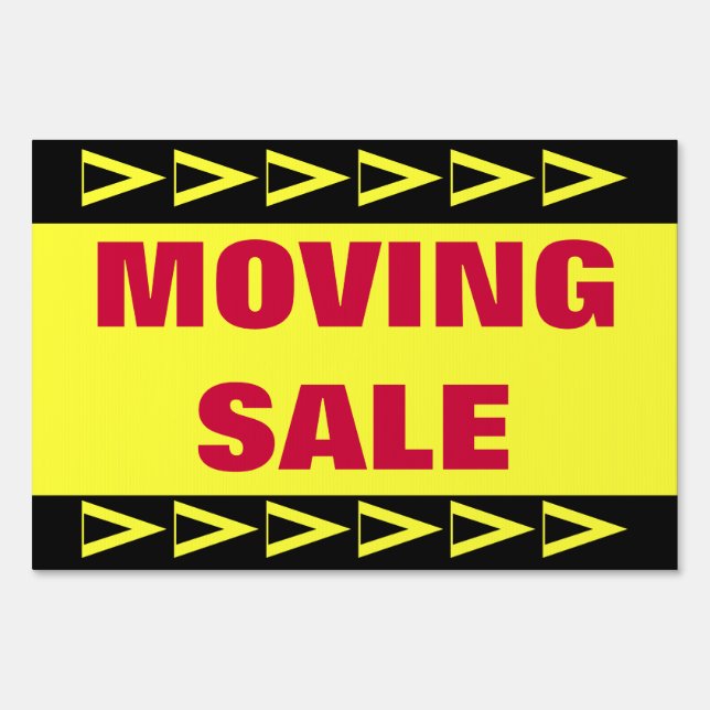 Moving Sale Yard Sign (Front)