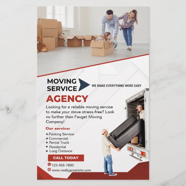 Moving Service Flyer (Front)