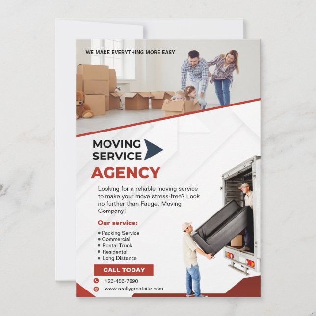 Moving Service Flyer Invitation (Front)