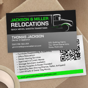 Moving Services - Relocation Business Card