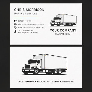 Moving Services Truck Business Card