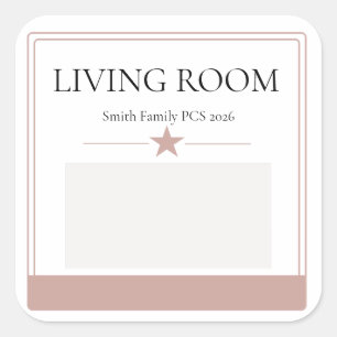 Moving Sticker Room Label