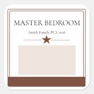 Moving Sticker Room Label