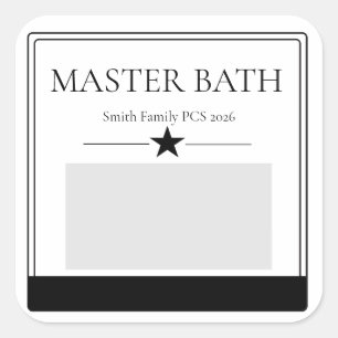 Moving Sticker Room Label