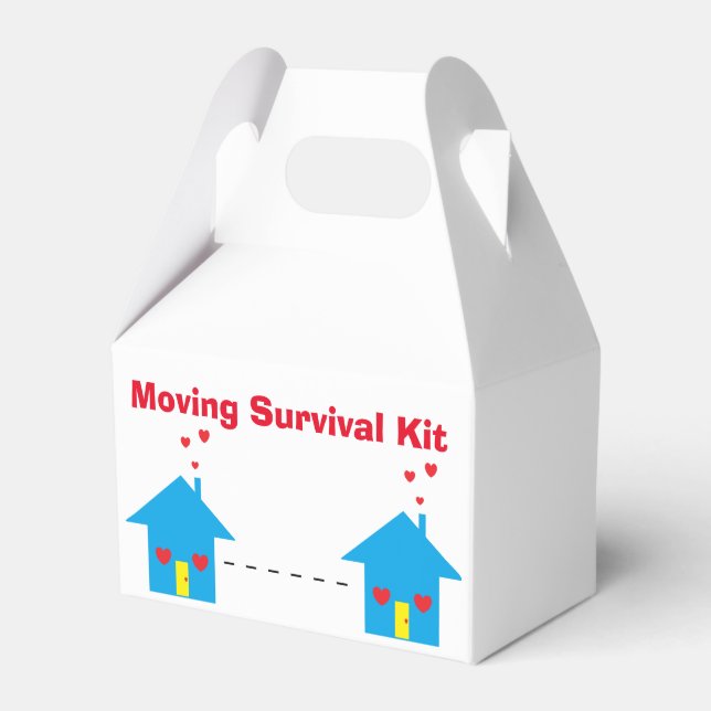 "Moving" Survival Kit Favor Boxes (Front Side)