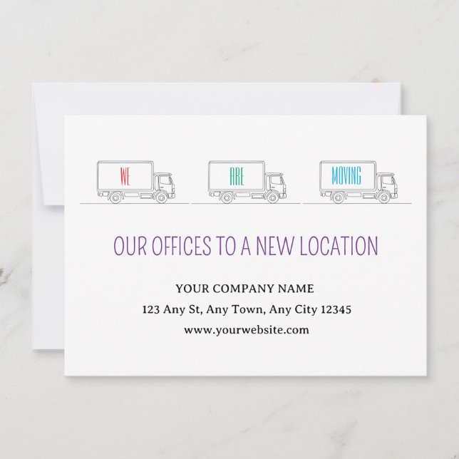 Moving To A New Location Business Announcement (Front)