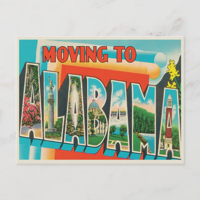 Moving to Alabama Vintage Change of Address Announcement Postcard Zazzle