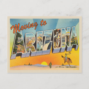 Moving to Arizona Vintage Change of Address Announcement Postcard