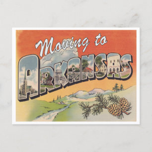 Moving to Arkansas Vintage Change of Address Postcard