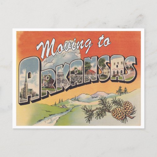 Moving to Arkansas Vintage Change of Address Postcard