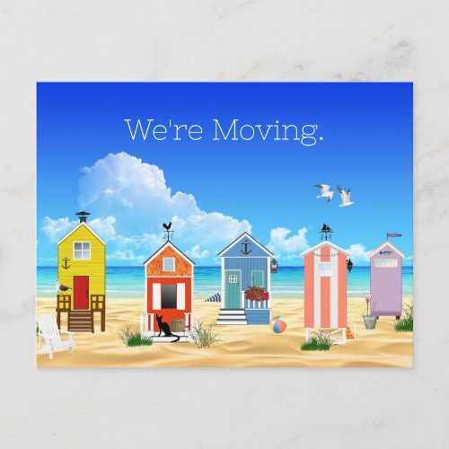 MOVING TO BEACH RELOCATION POSTCARD
