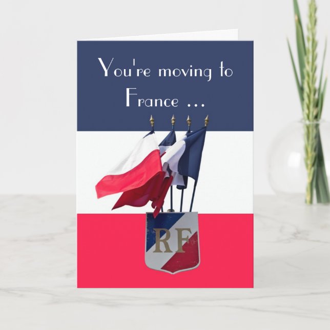 Moving to France Good Luck Card (Front)