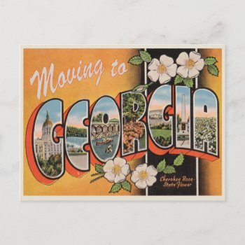 Moving To Georgia Vintage Announcement Postcard by whereabouts at Zazzle