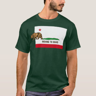 Moving To Idaho Leaving California Funny Designed T-Shirt