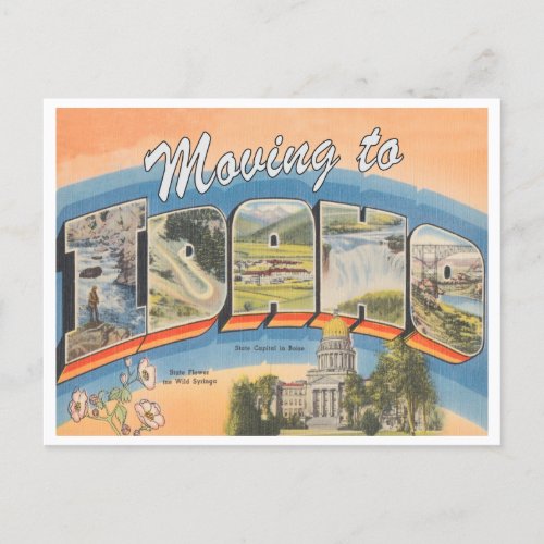 Moving to Idaho Vintage Style Address Change Postcard