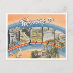 Moving to Idaho Vintage Style Address Change Postcard