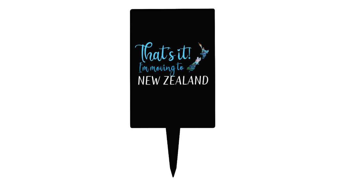 MOVING TO NEW ZEALAND KIWI PAUA CAKE TOPPER | Zazzle
