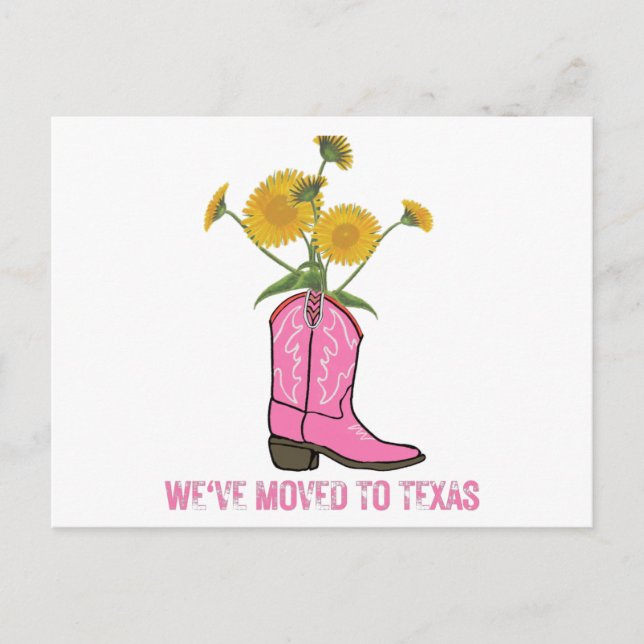 MOVING TO TEXAS ANNOUNCEMENT (Front)