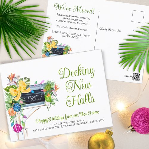 Moving Tropical Botanical Floral Holiday Greeting