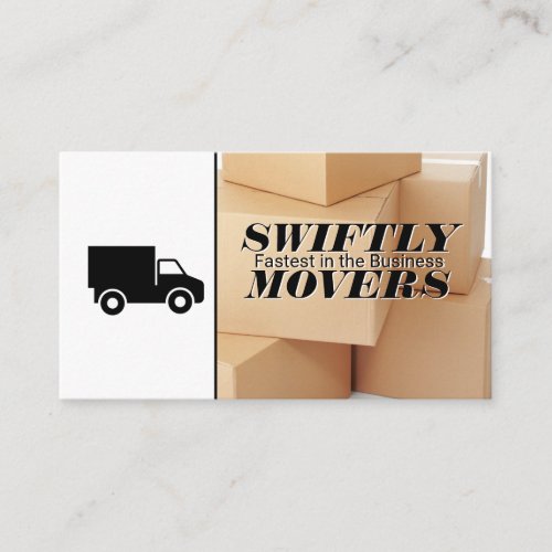 Moving Truck  Boxes Business Card