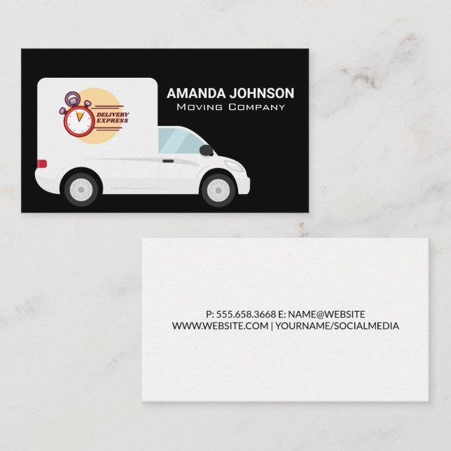 Moving Truck | Delivery Service | Truck Business Card (Front/Back)