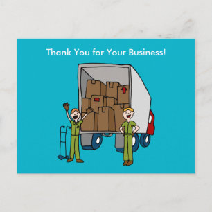 Moving Truck Men Postcard