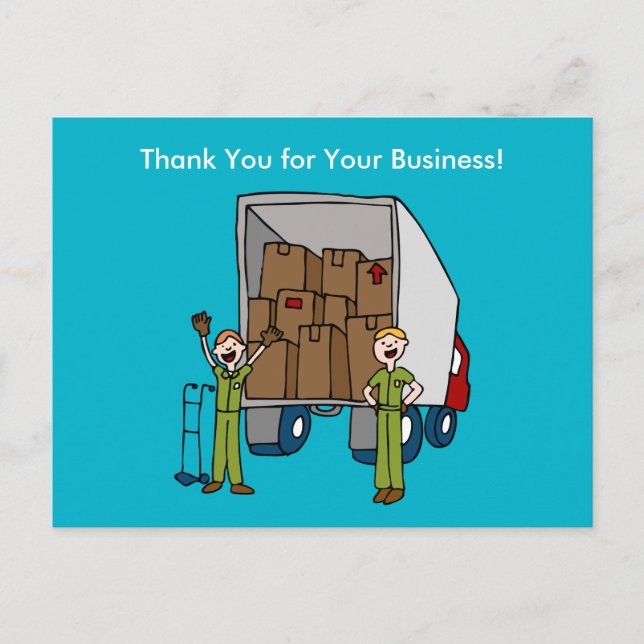 Moving Truck Men Postcard (Front)