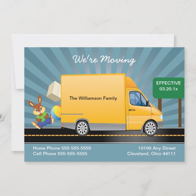 Moving Truck Moving Announcement (Front)