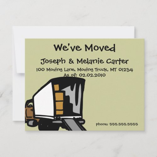 Moving Truck - We've Moved Announcement Cards
