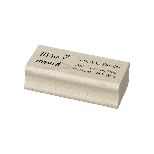 Moving. We've Moved Script. Family New Address. Rubber Stamp (Stamp)